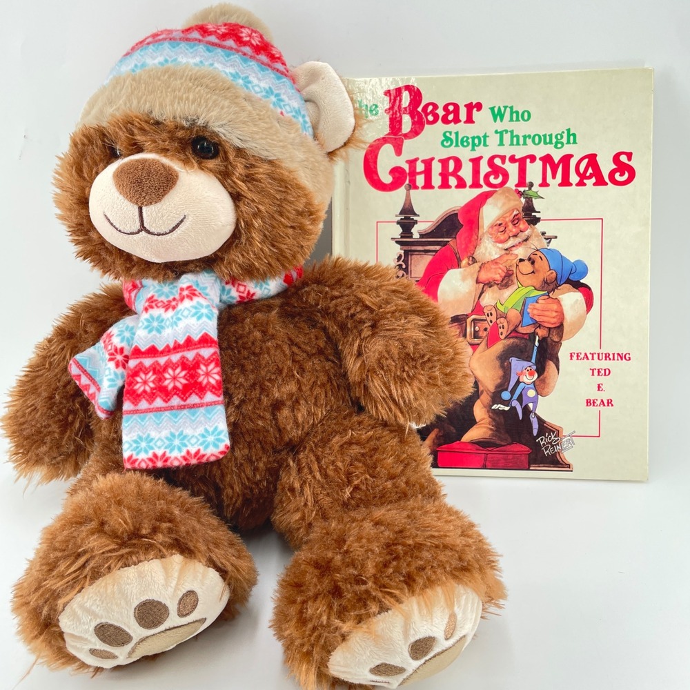 Hugfun Ted E Bear Plush The Bear Who Slept Through Christmas Book Vintage